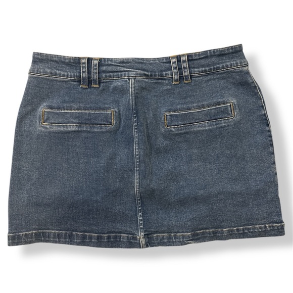 Trendy Denim Mini Skirt by Blank NYC - Classic Blue - Picture 2 of 3